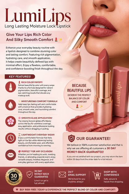 LumiLips – Long Lasting Moisture Lock Lipstick