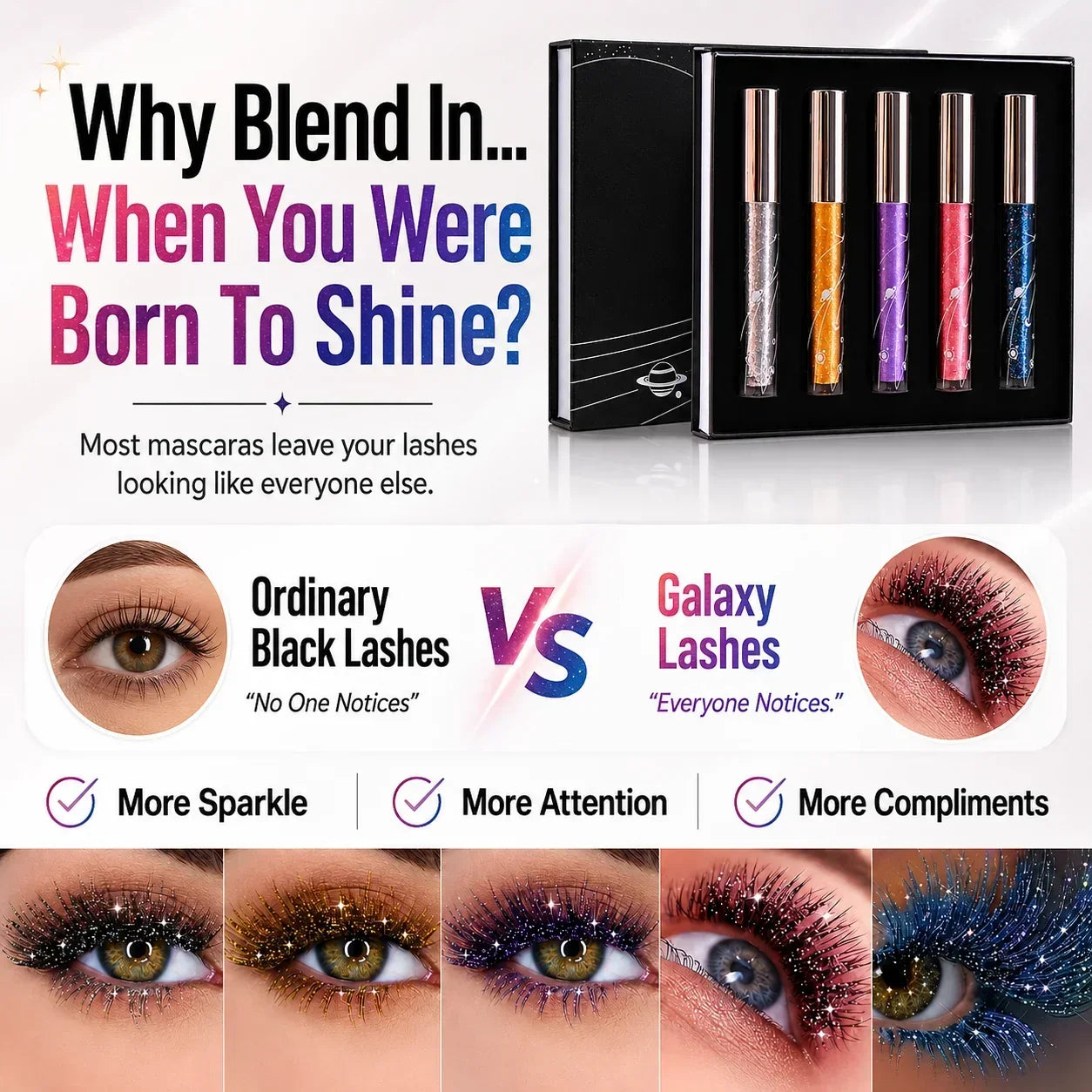 SparkleLash – Shimmer Glitter Mascara Collection