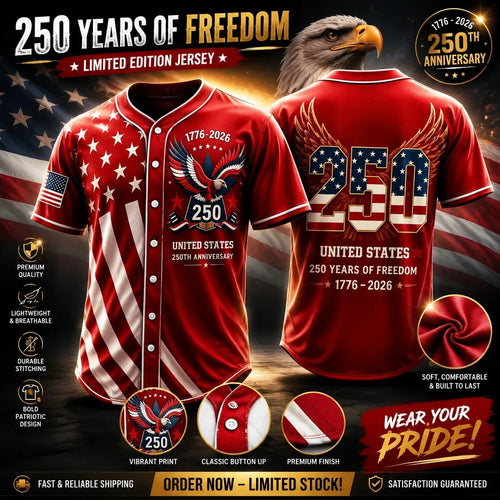 LibertyLegacy – 250th Anniversary Freedom Baseball Jersey