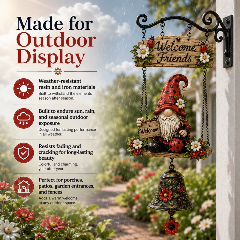 BellGnome – Hanging Garden Gnome Bell Ornament