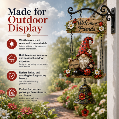 BellGnome – Hanging Garden Gnome Bell Ornament
