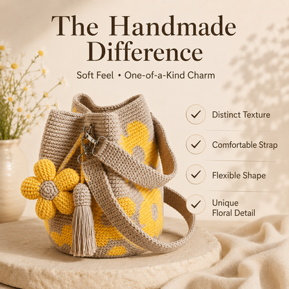 BloomStitch - Handmade Crochet Flower Tote Bag