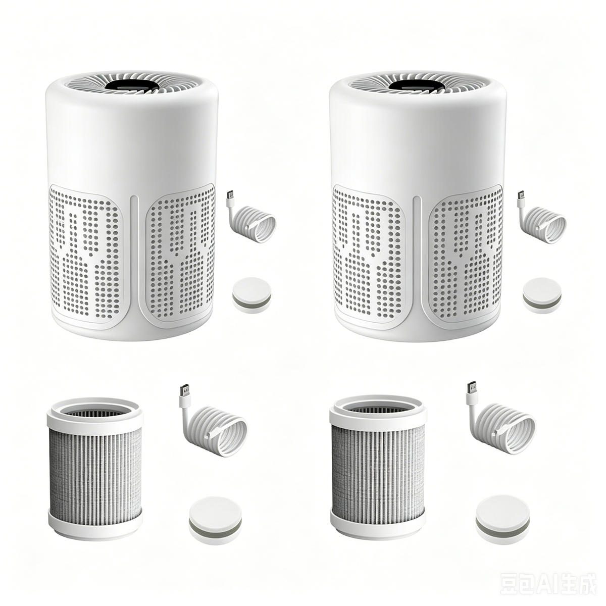 PureBreathe - Smart Air Purifier with Filter & Aromatherapy Tablets