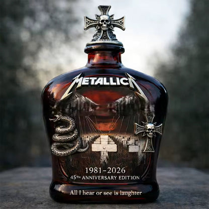 Metallica 45th Anniversary 1981-2026 Whiskey Bottle