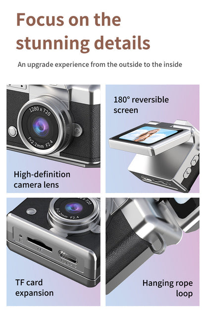 SnapVault – Mini Flip Screen Retro Camera
