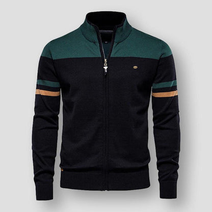 Atlas Retro Striped Bomber Jacket