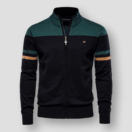Atlas Retro Striped Bomber Jacket