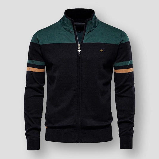 Atlas Retro Striped Bomber Jacket
