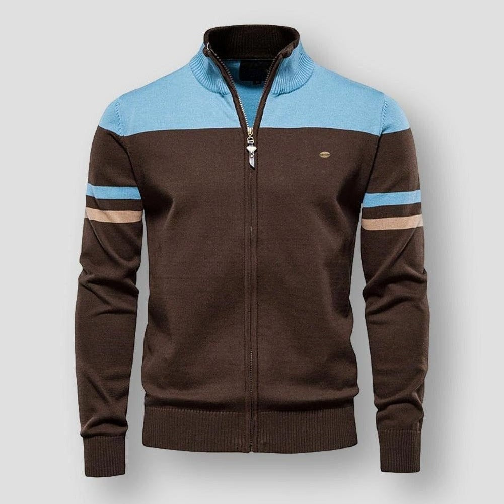 Atlas Retro Striped Bomber Jacket