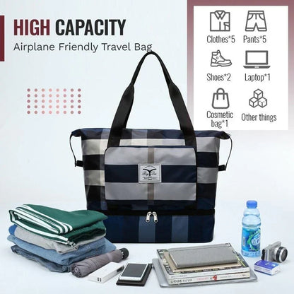 FlexCarry – Foldable Dry/Wet Separation Travel Fitness Bag