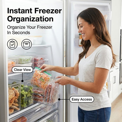 ClearStack – Space Saver Freezer Bins