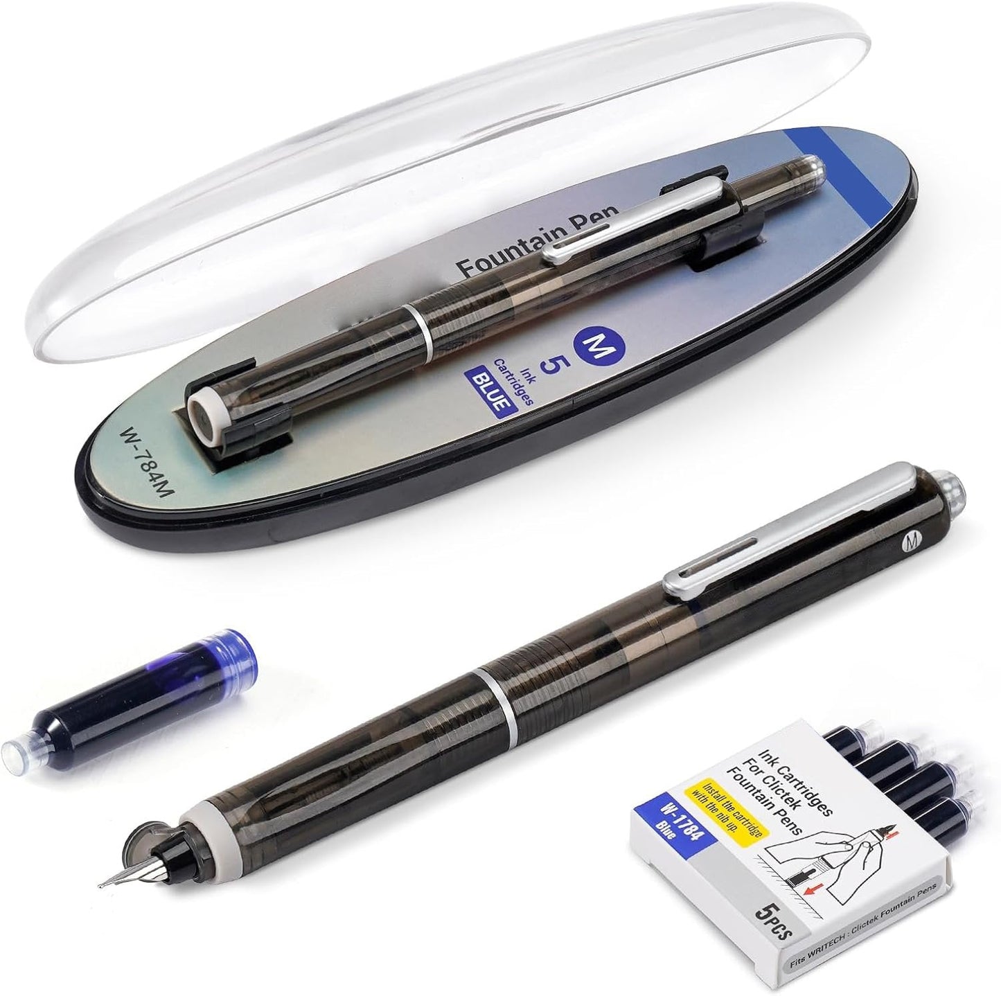 InkGlide – Retractable Fine Fountain Pen Set