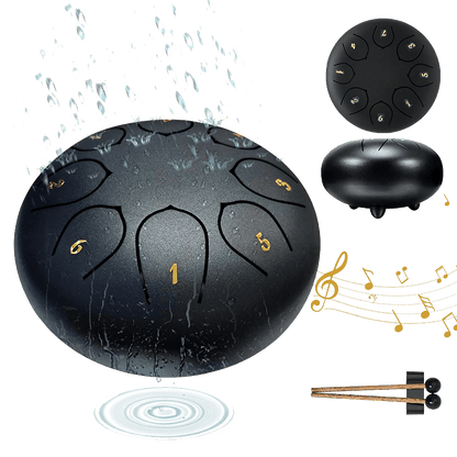 NatureBeat – Outdoor Steel Rain Drum with Finger Picks
