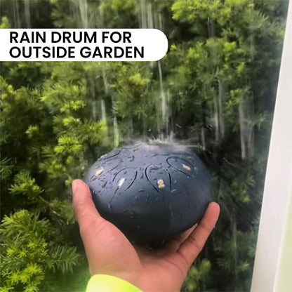 NatureBeat – Outdoor Steel Rain Drum with Finger Picks