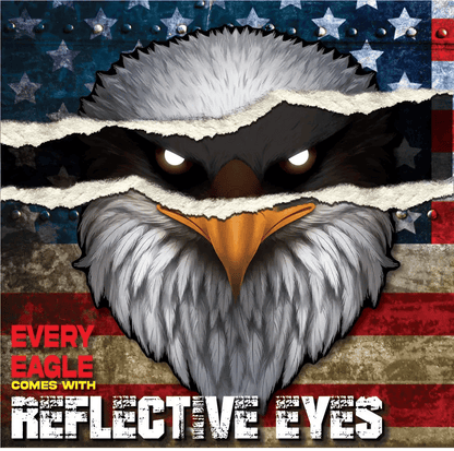 BoldEagle – Reflective Patriotic USA Flag Sticker