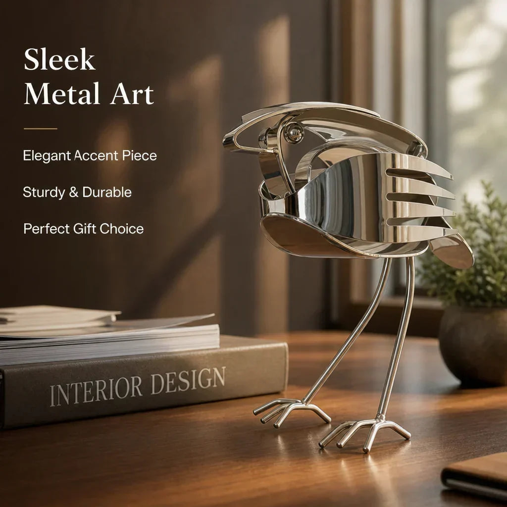 RobinForge – Handcrafted Scrap Metal Robin Sculpture
