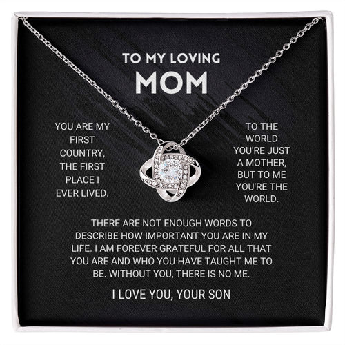 ForeverMom – Heartfelt Love Knot Necklace Gift