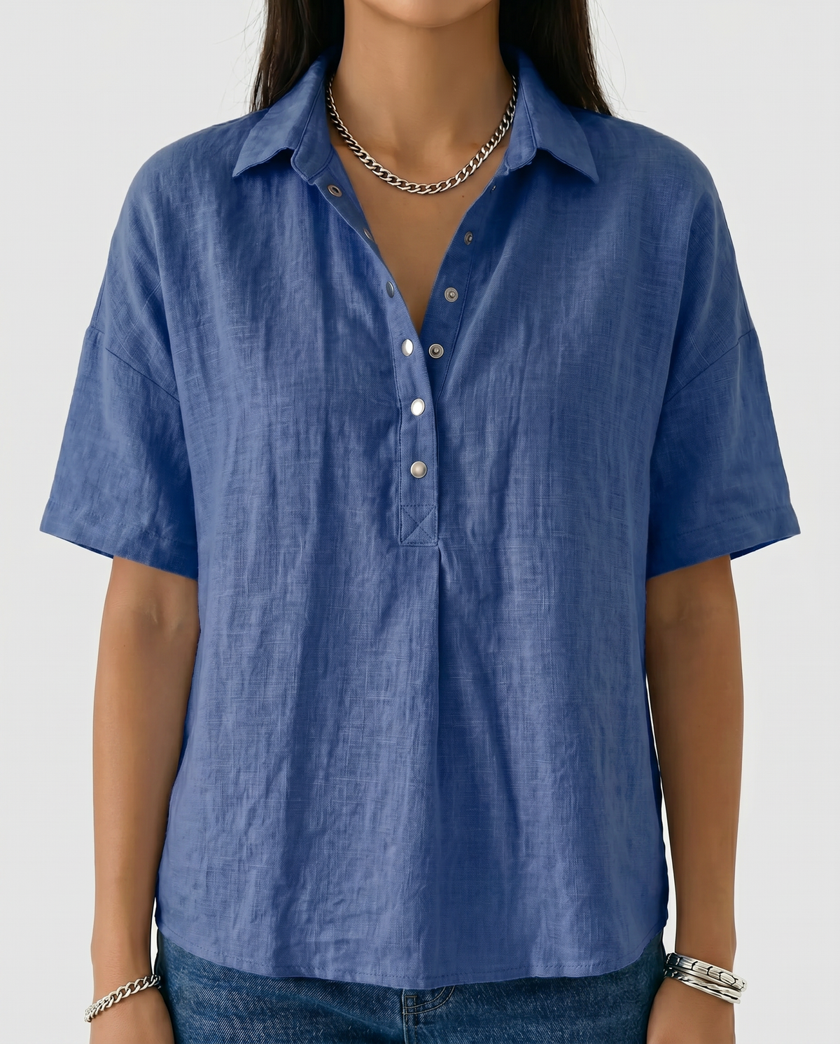 Malin — Linen Relaxed Fit Shirt with Classic Collar