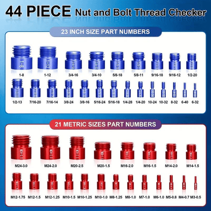 ScrewSense – 44Pcs Alloy Thread Inspector Set