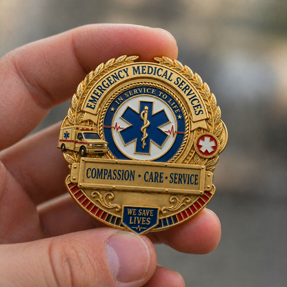 RescueStar – Emergency Medical Services Badge Pin