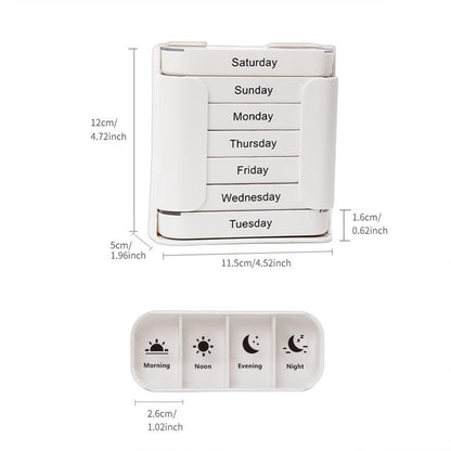 PillMaster – Weekly Medication Organizer Box
