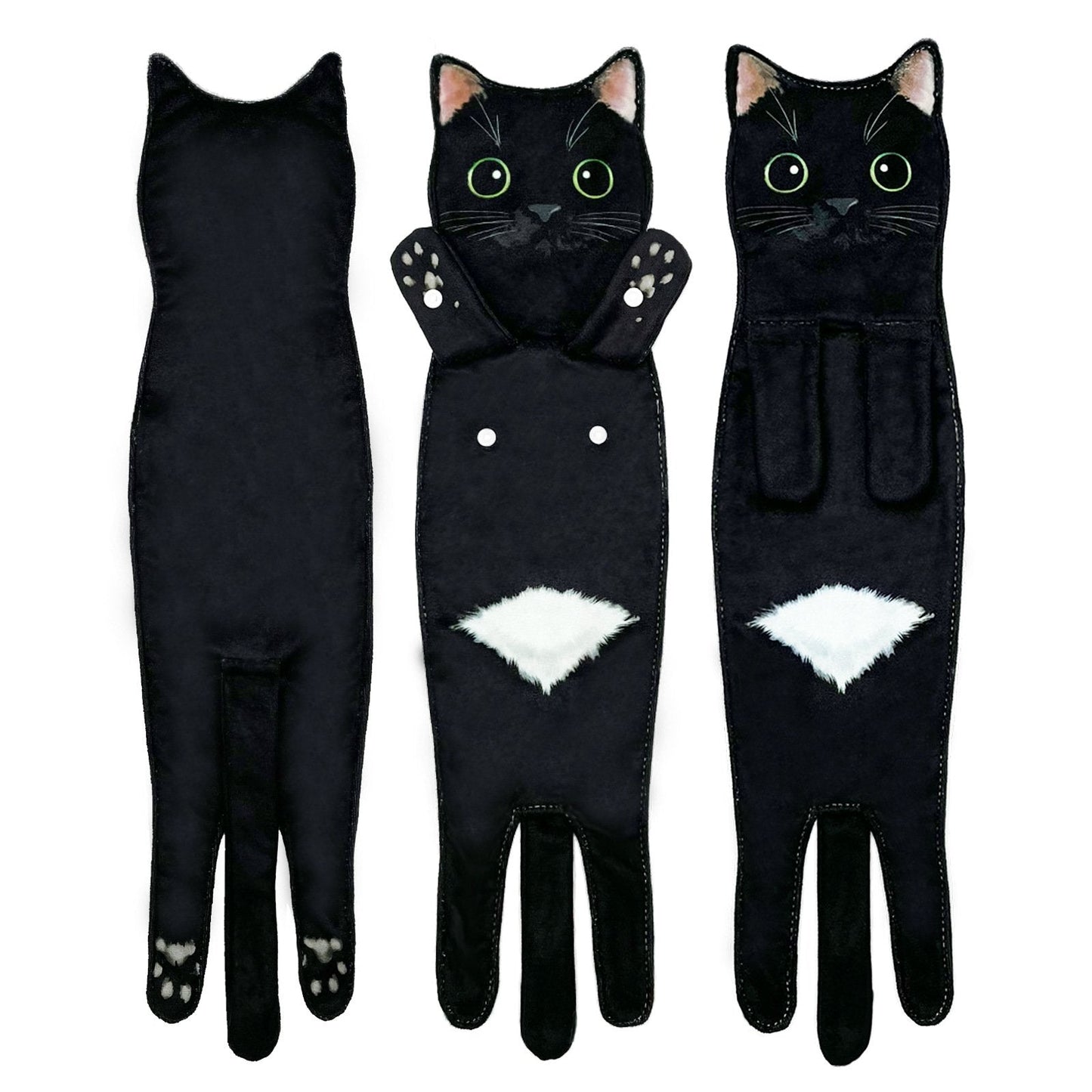 PurrfectlyClean – Humorous Cat Print Hand Towels