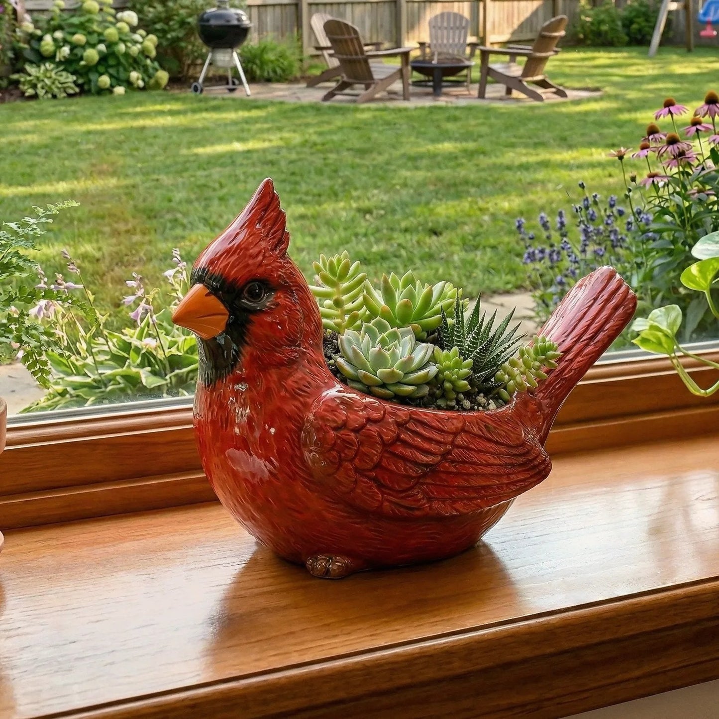 NatureNest – Cardinal Bird Succulent Planter