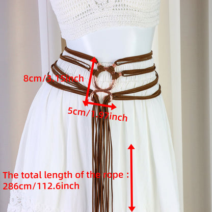 NordicForge – Viking Braided Leather Belt Set