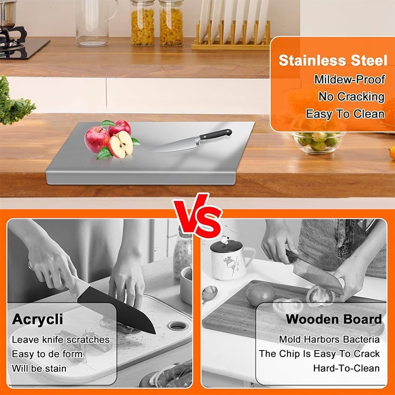 ChefSteel – Stainless Steel Kitchen Cutting Board