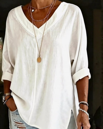 LunaCot Vee – Relaxed Cotton Top