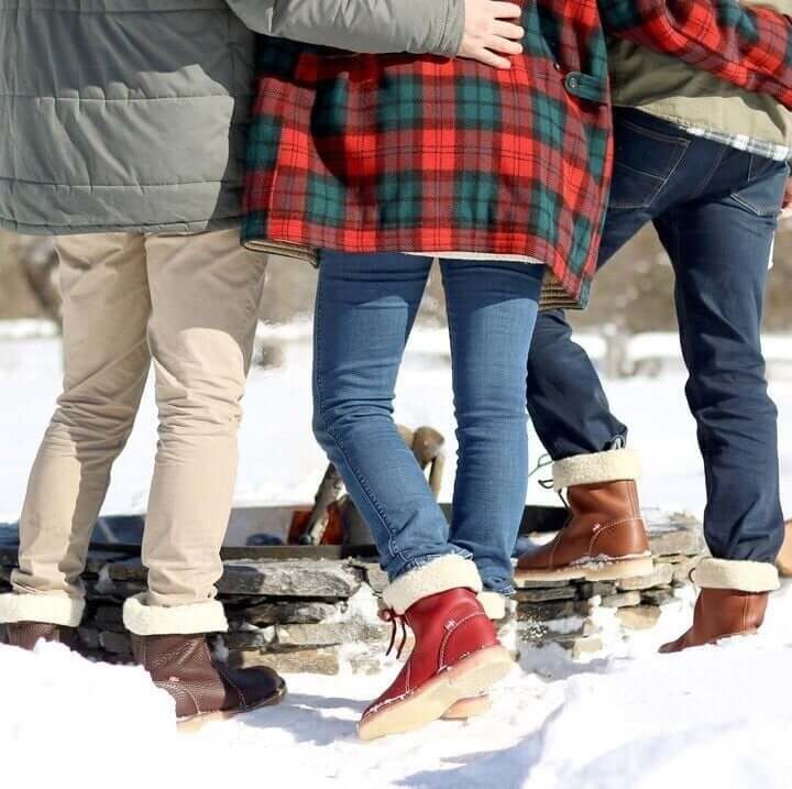 WATERPROOF LEATHER POLAR BOOTS WITH WOOL LINING