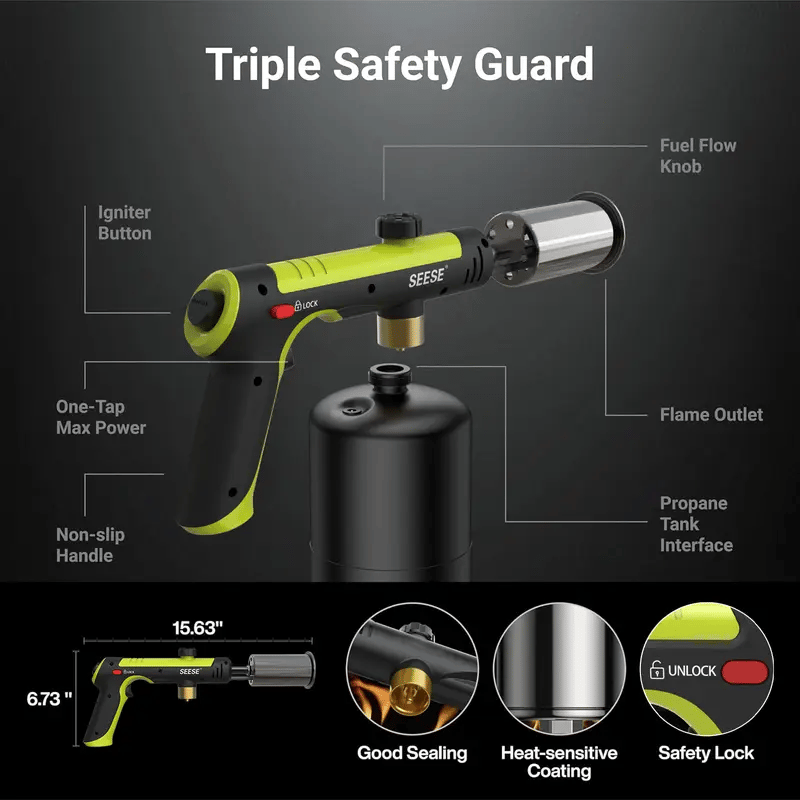 Powerful Propane Torch - 2732°F High Temp Flame (Buy 2 Free Shipping)