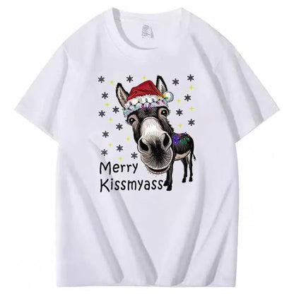 KissMyAss - Funny Donkey Christmas T-Shirt