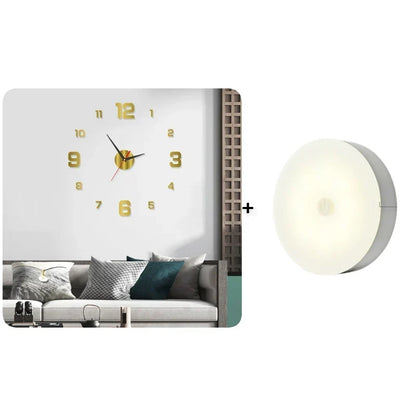 TimeVista – 3D Luminous Acrylic Wall Clock Set