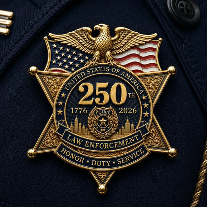 LibertyShield – America 250 Law Enforcement Brooch