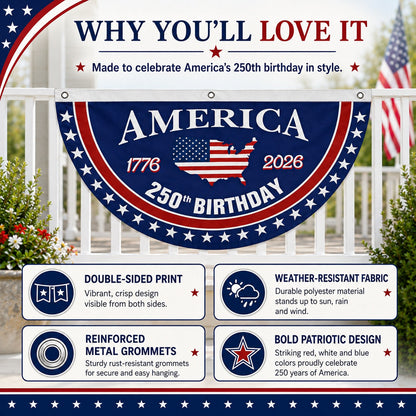 VeteranMade - USA 250 Years Commemorative Banner 🇺🇸