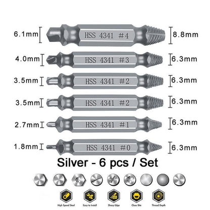 FixGrip – Stripped Screw Remover 6PCS Extractor Set