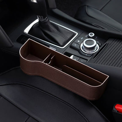 DriveMate – Multi Pocket Leather Car Seat Storage Organizer