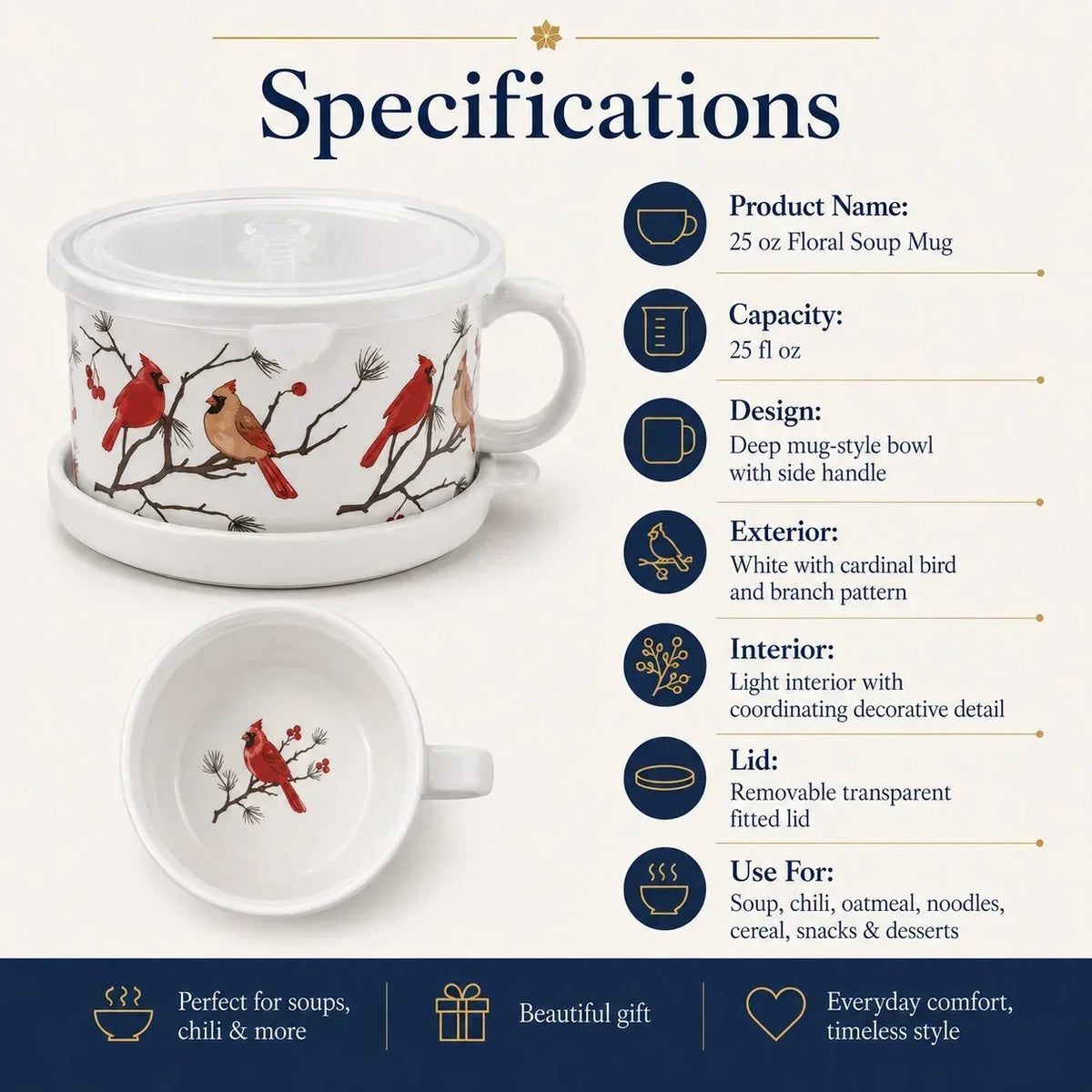 BloomBowl – Floral Handled Soup Mug