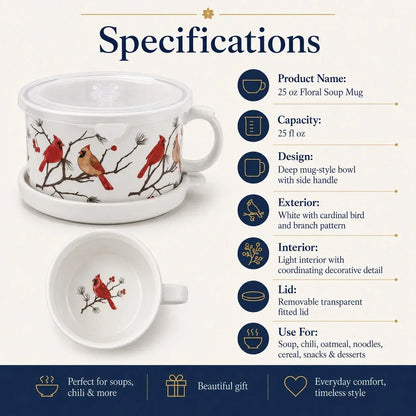 BloomBowl – Floral Handled Soup Mug