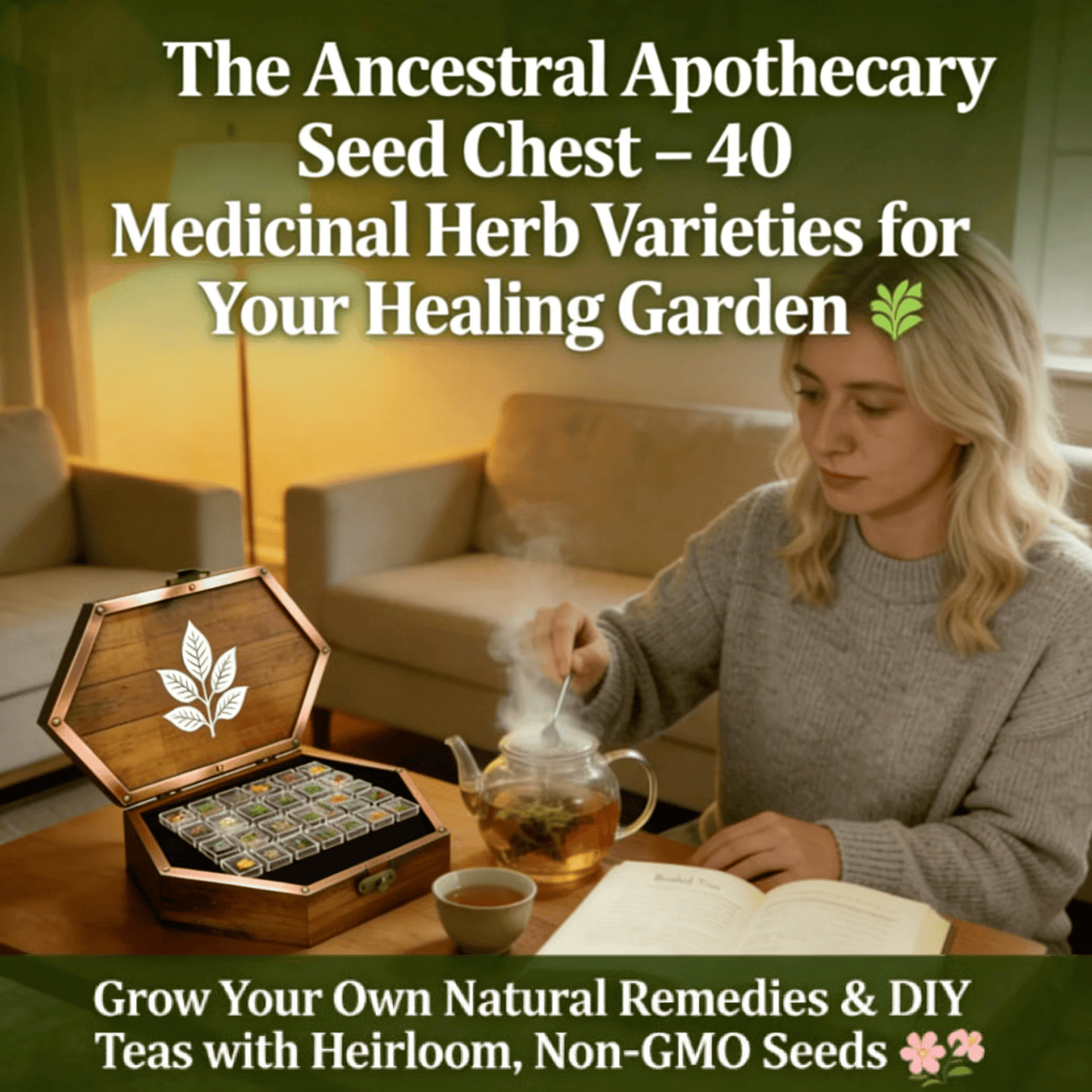 🌿The Ancestral Apothecary Seed Chest: 40 Varieties of Medicinal Herb Seeds 🌱