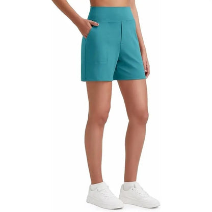 FitAura – Women’s High-Waisted Sport Shorts
