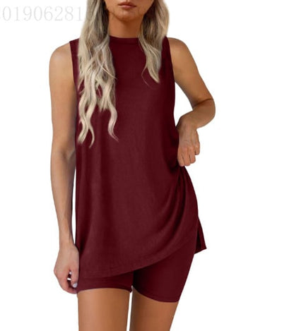 RelaxFit – Casual Split Hem Lounge Shorts Set