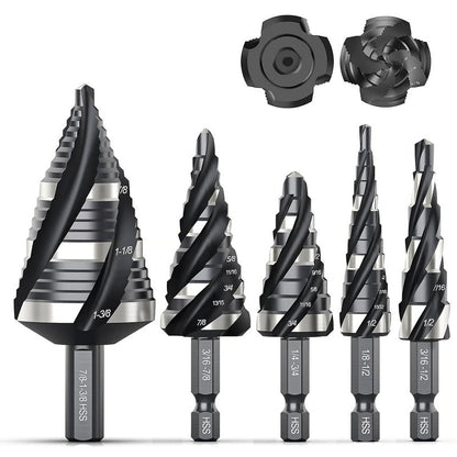 SteelForce – Heavy-Duty Spiral Step Drill Bit Kit