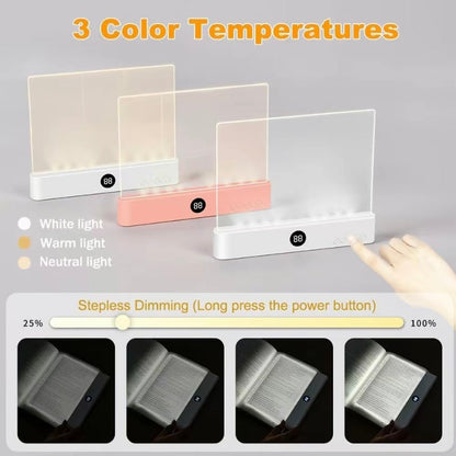 NightLume – Clear LED Rechargeable Reading Lamp