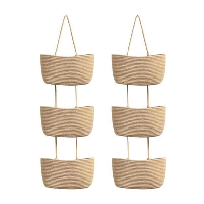 OrganizePro – Decorative 3-Tier Hanging Organizer Bag