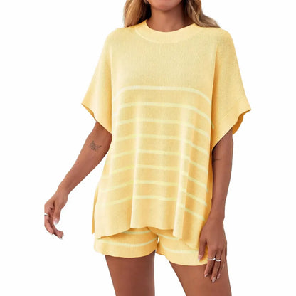 BellaVive – Chic Striped Loungewear Outfit Set