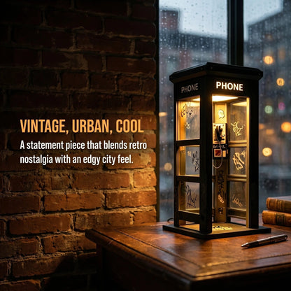 NoirBooth Glow - Vintage Phone Booth Ambient Lamp