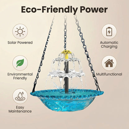 FeatherFlow – Solar Bird Bath Fountain for Gardens