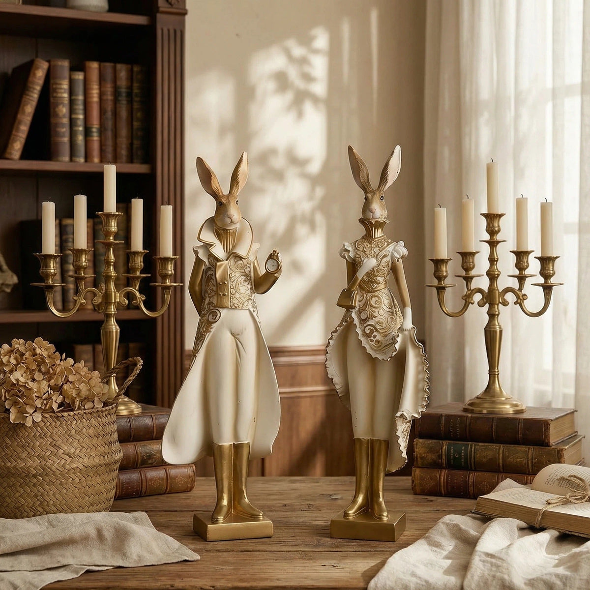 RoyalWhisk – Gold Trim Rabbit Figurine